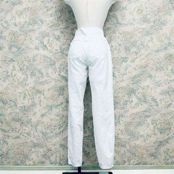 Vintage Moda International White Mid Rise Jeans 6 Straight Denim - Picture 2 of 7